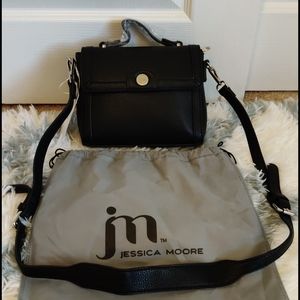 Black Jessica Moore Mini Crossbody Flap Bag